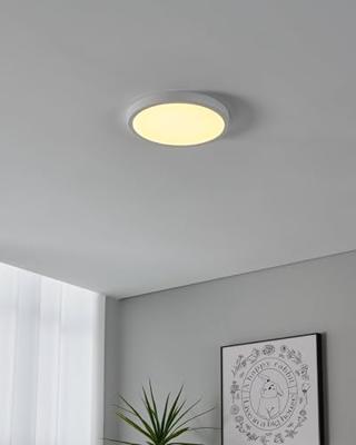 Eglo PlafonnièreZigbee Fueva-Z RVS - Ø 28,5cm - 98845