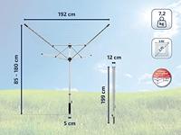 Leifheit 85282 Droogmolen LinoLift 600 QuickStart 60 m Drooglengte Zilver - thumbnail