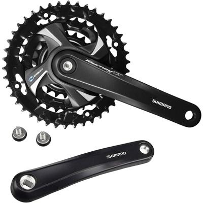 Shimano crankset tourney 7/8v 28/38/48t 175mm zwart oem