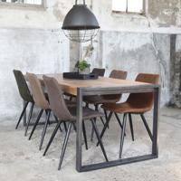 LABEL51 Eetkamertafel Factory - Rough - Mangohout - 160x90 cm - thumbnail