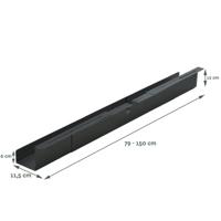 Kabelgoot brasq verstelbaar 75-150cm ct100 zwart - thumbnail