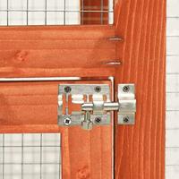 Konijnenhok 140x63x120 cm massief vurenhout - thumbnail