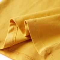 Kindershirt met lange mouwen vogelprint 140 donker okerkleurig - thumbnail