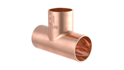 Kirchhoff Koperen T-stuk, blank, 12 mm, 3 sockets, (5130) - 989042055