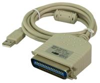 LogiLink Aansluitkabel USB 1.1, Parallel [1x Centronics-bus - 1x USB 1.1 stekker A] 1.70 m Zwart - thumbnail