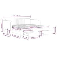 Slaapbank onderschuifbed lades 100x200 cm fluweel donkergroen - thumbnail