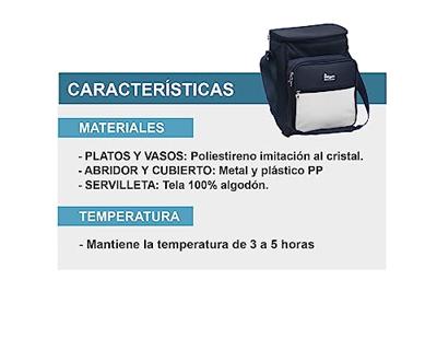 Koeltas 25 x 33 cm Blauw polyestyreen