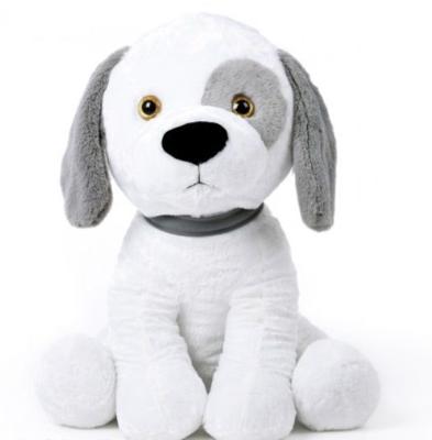 Pluche Hond 50 cm Wit-Grijs
