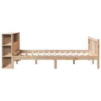 Bed met boekenkast zonder matras massief grenenhout 135x190 cm - thumbnail