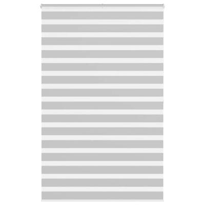 VidaXL Zebra rolgordijn 145x200 cm stofbreedte 140,9 cm lichtgrijs