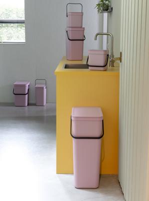 Brabantia Sort & Go afvalemmer 3 liter Lilac Pink