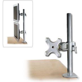 LINDY 40695 – Modulaire LCD-monitorarm, kort – Modulair bevestigingssysteem voor monitoren en notebook – in hoogte verstelbaar – zilver
