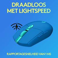 Logitech G305 Lightspeed Gaming-muis Bluetooth Optisch Blauw 6 Toetsen 12000 dpi Verlicht, Ergonomisch - thumbnail