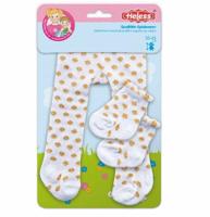 Heless Maillot met sokken goud stip (28-35cm) - thumbnail