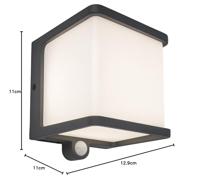 Zonne energie solar kubus lamp &apos;Doblo&apos; led lamp 11 cm - thumbnail
