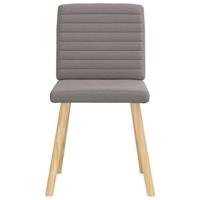 Eetkamerstoelen 4 st draaibaar stof taupe - thumbnail