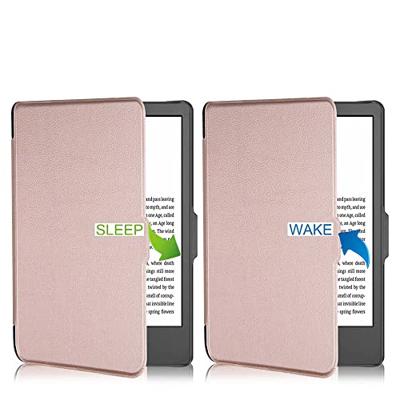 Lunso - Kobo Clara 2E hoes (6 inch) - sleep cover - Rose Goud