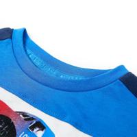 Kindershirt 140 blauw en marineblauw - thumbnail