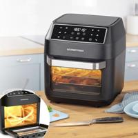GourmetMaxx 13606 Heteluchtoven 12 l BPA-vrij, CoolTouch-behuizing, Digitale timer, Grillfunctie Zwart - thumbnail