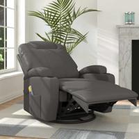 Massagestoel schommelend kunstleer antracietkleurig - thumbnail