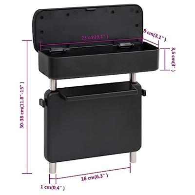 VidaXL Armsteun universeel 23x8x(30-38) cm abs zwart