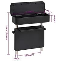 VidaXL Armsteun universeel 23x8x(30-38) cm abs zwart - thumbnail
