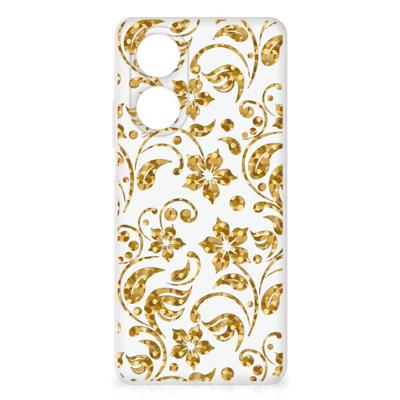 OPPO A58 4G | TPU Case | Gouden Bloemen OPPO A58 4G | TPU Case | Gouden Bloemen