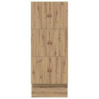 Opbergbedframe met lade Artisan Eiken 90 cm Bewerkt hout - thumbnail