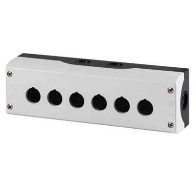 Eaton M22-I6 216540 Surface mounted housing 6 inbouwplaatsen, Voor bodembevestiging (Ø x h) 22 mm x 80 mm Antraciet 1 stuk(s) Piece