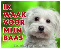 Maltezer Waakbord - Ik waak voor mijn baas - thumbnail