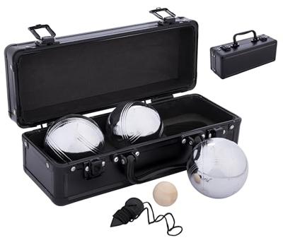 Engelhart Jeu de boules 3 ballen in zwarte aluminium koffer