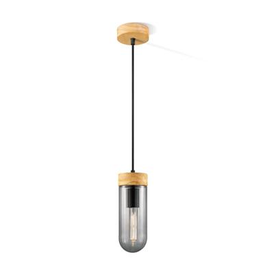 Light depot - hanglamp Capri klein - hout/glas - Outlet Light depot - hanglamp Capri klein - hout/glas - Outlet