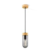 Light depot - hanglamp Capri klein - hout/glas - Outlet - thumbnail