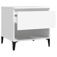 Bijzettafels 2 st 50x46x50 cm bewerkt hout wit - thumbnail