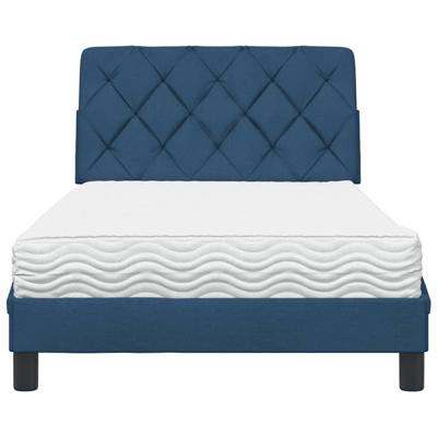 Bed met matras stof blauw 120x200 cm - thumbnail