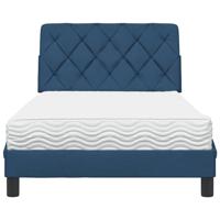 Bed met matras stof blauw 200x200 cm - thumbnail
