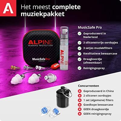 Alpine MusicSafe Pro oordoppen, transparant Alpine MusicSafe Pro oordoppen, transparant