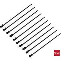 TRU COMPONENTS TC-12814176 Kabelbinder 400 mm 7.6 mm Zwart Met schroefsokkel, UV-bestendig 100 stuk(s) - thumbnail