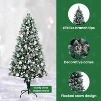 VidaXL Kunstkerstboom groen 180 cm pvc en staal en kunststof - thumbnail