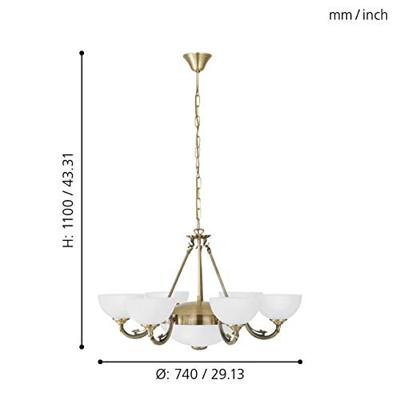 Eglo HanglampSavoy 6-lichts oudmessing - 82749