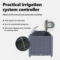 Tuin Bloempot 3 pcs Licht Grijs Staal - thumbnail