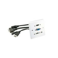 LINDY 60220 HDMI / VGA / USB / Jackplug Adapterkabel [1x HDMI, VGA, USB-A, Jackplug female 3,5 mm - 1x HDMI, VGA, USB-A, Jackplug female 3,5 mm] Wit - thumbnail