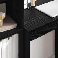 Bureau Zwart eiken 70 x 40 x 76 cm Bewerkt hout - thumbnail