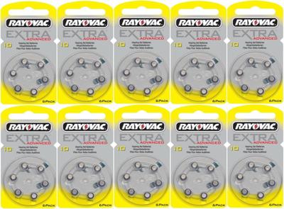 Rayovac gehoorapparaat batterijen - Type 10 - 10 x 6 stuks