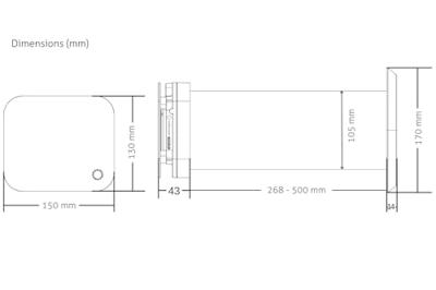 Turbionaire trend HRV fan 100 WM