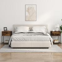 Bedside kasten 2 pcs Gerookt eiken 42 x 41 x 56 cm Bewerkt hout - thumbnail