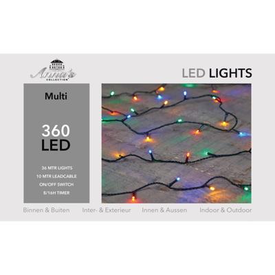 Anna's Collection LED kerstverlichting 360 lampjes 36m, multicolor