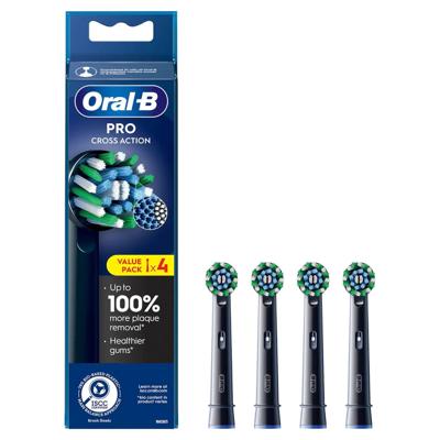 Oral B Opzetborstel action black 4 Stuks