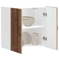 Keukenbovenkast Kalmar bewerkt hout oud houtkleurig - thumbnail