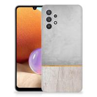 Samsung Galaxy A32 4G | A32 5G Enterprise Editie | Bumper Hoesje | Wood Concrete - thumbnail